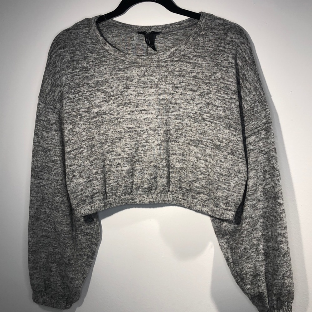 Forever 21 Crop Grey sweater